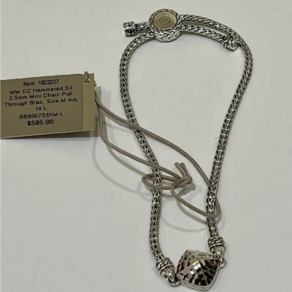 NWT John Hardy Sterling Silver Classic Chain Pull Through Bracelet M-L - Picture 3 of 5